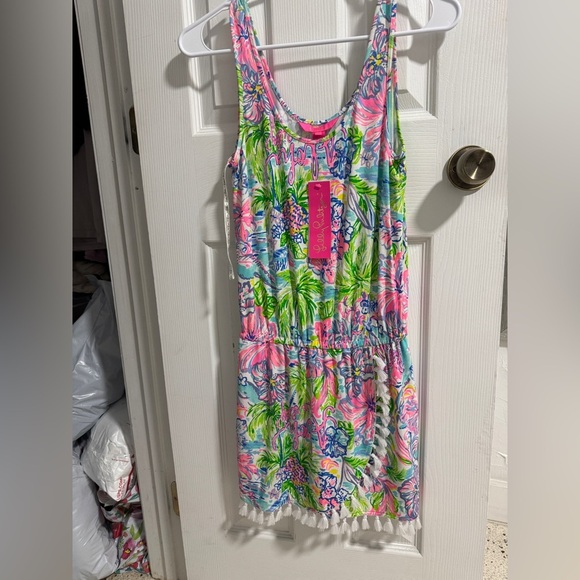 LILLY PULITZER: Jarrett Romper; Multi Lilly Loves Hawaii, XS - Picture 3 of 7